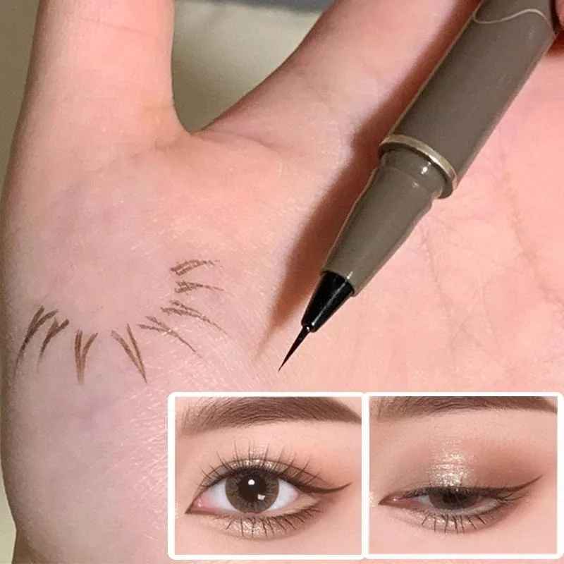 Ultra-Fine Liquid Eyeliner – Waterproof Quick-Dry Matte Black & Brown-Eyeliner-Blushia