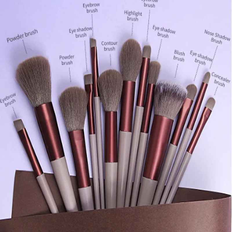 13-Piece Makeup Brush Set – Eyeshadow, Foundation & Blending Brushes for Women-Makeup Brushes-Blushia