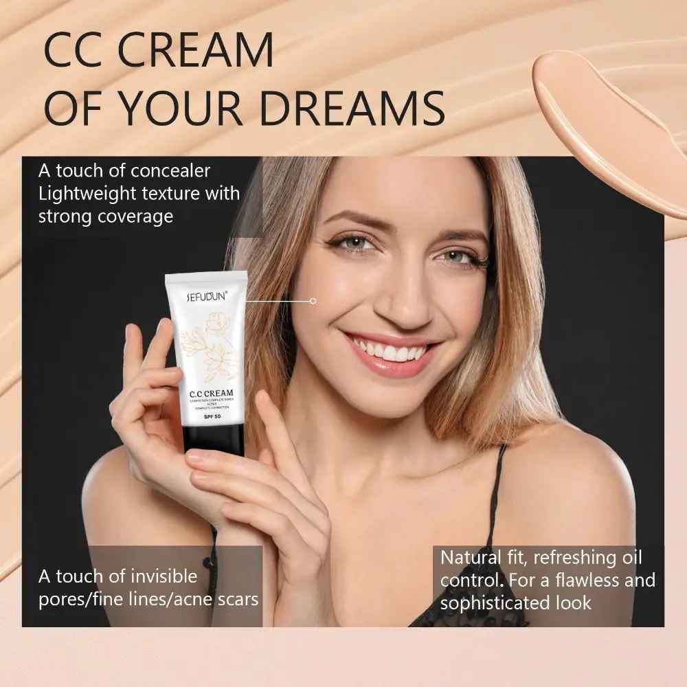 Color-Changing CC Cream SPF 50 – Full Coverage Self-Adjusting Base-CC Cream-Blushia