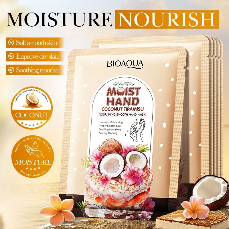 5 Pairs BIOAQUA Hand Masks – Moisturizing, Whitening & Anti-Aging Gloves-Hand Mask-Blushia