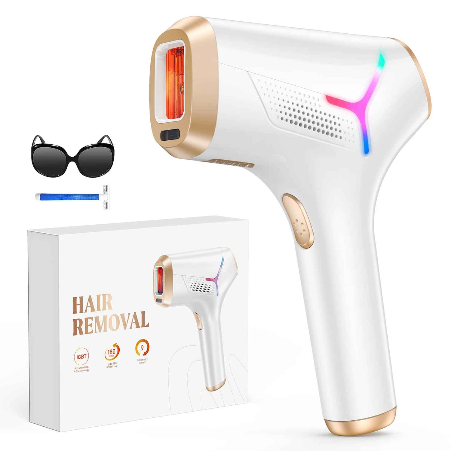 IPL Hair Removal Device 990000 Flashes – Permanent Painless Laser Hair Removal for Face, Body & Bikini-Hair Removal Laser Device-Blushia
