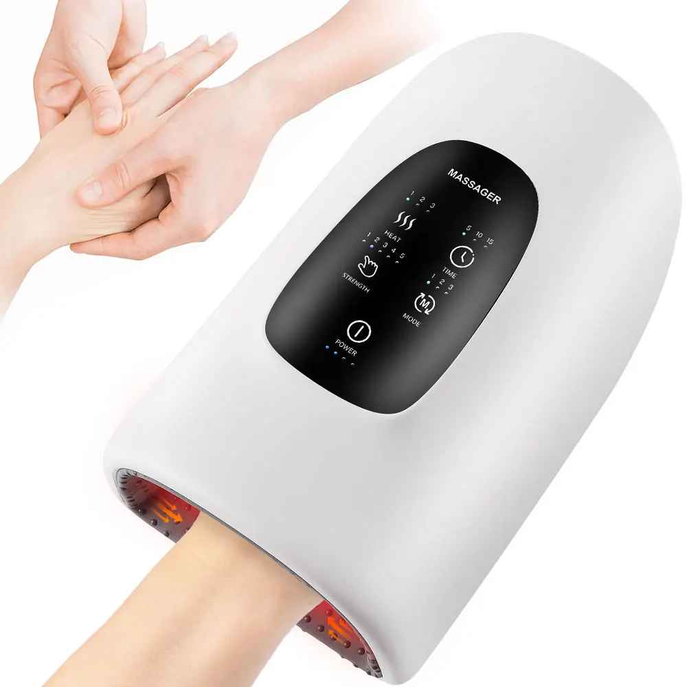 Air Compression Hand Massager with Hot Compress – Palm & Finger Pain Relief-Hand & Foot Accessories-Blushia