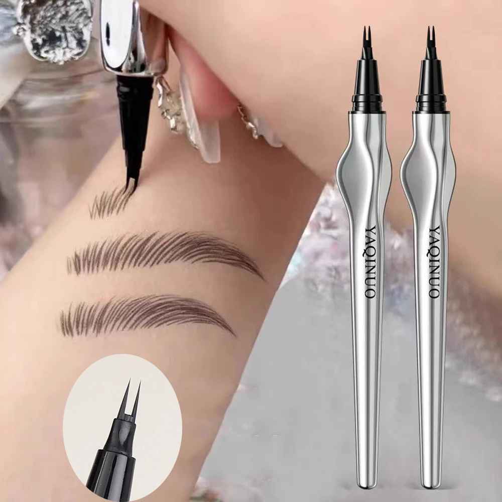 2-Tip Eyebrow Pencil Pen – Waterproof Long-Lasting Microblading Brow Pen-Brows-Blushia