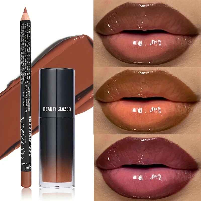 2-Piece Lip Liner & Lip Oil Set – Waterproof Long-Lasting Moisturising Combo-Lip Liner-Blushia
