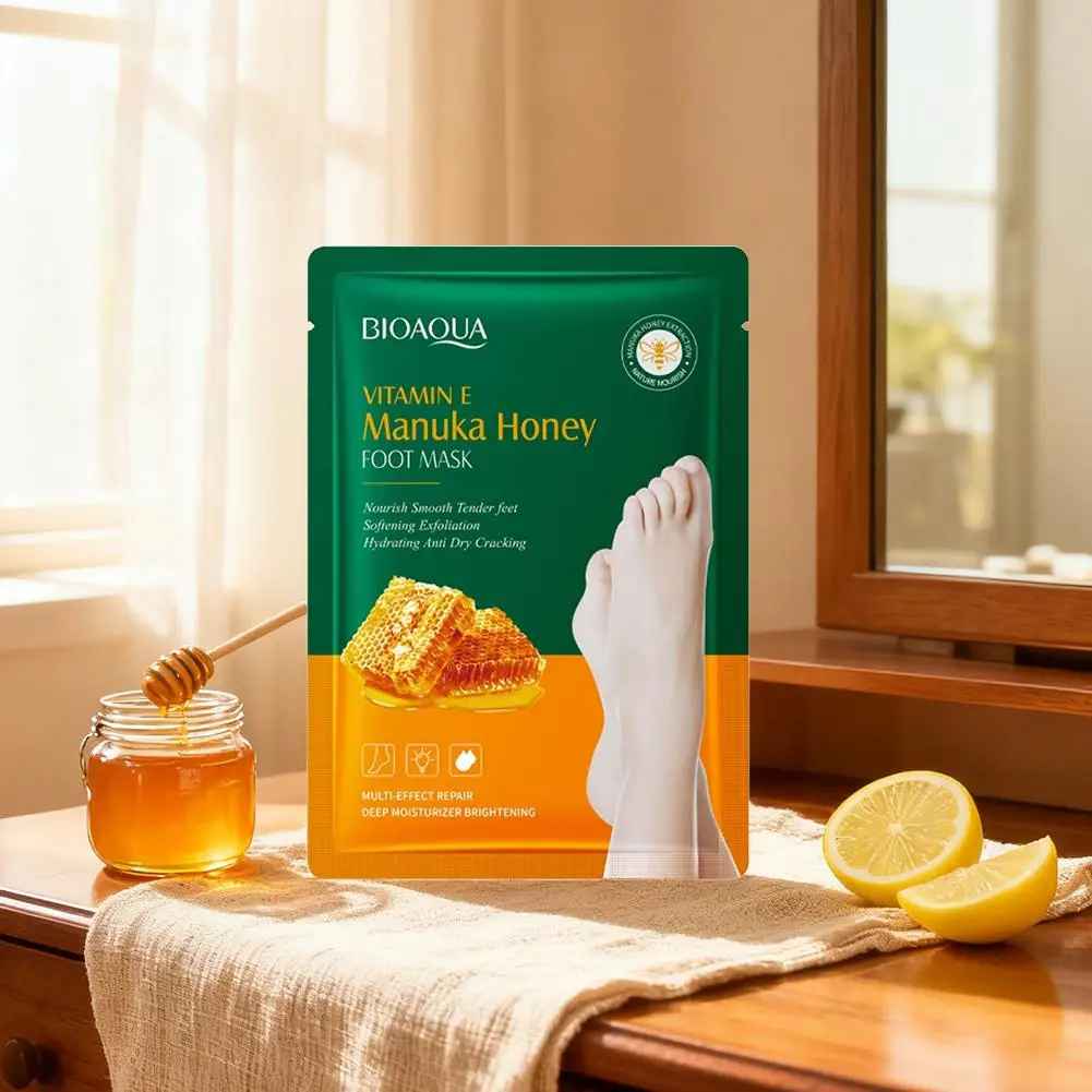 5 Pairs BIOAQUA Vitamin E & Manuka Honey Foot Mask – Moisturizing & Exfoliating Care-Foot Mask-Blushia