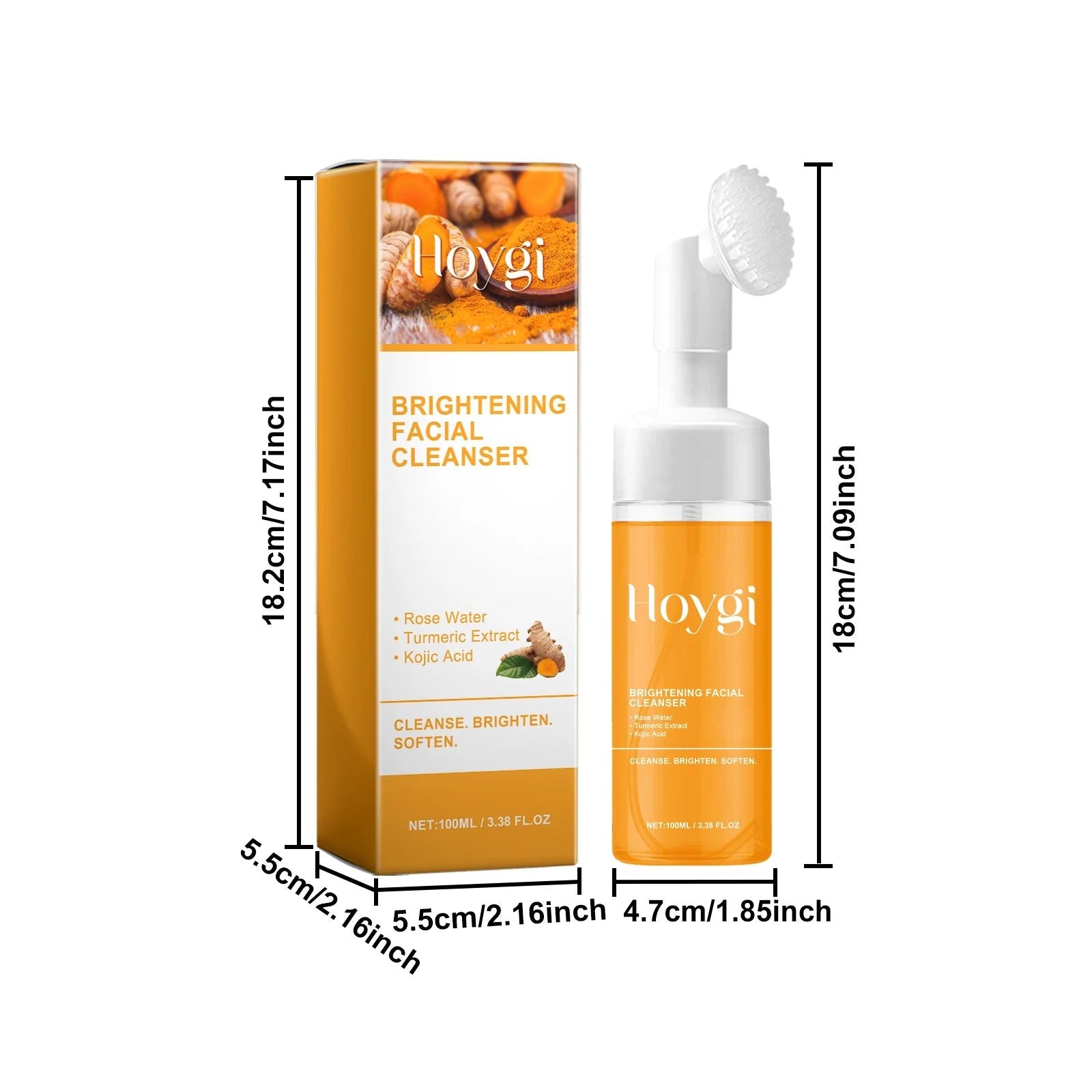 Turmeric & Kojic Acid Cleanser – Deep Cleansing, Blackhead Removal & Brightening Foam-Cleanser-Blushia