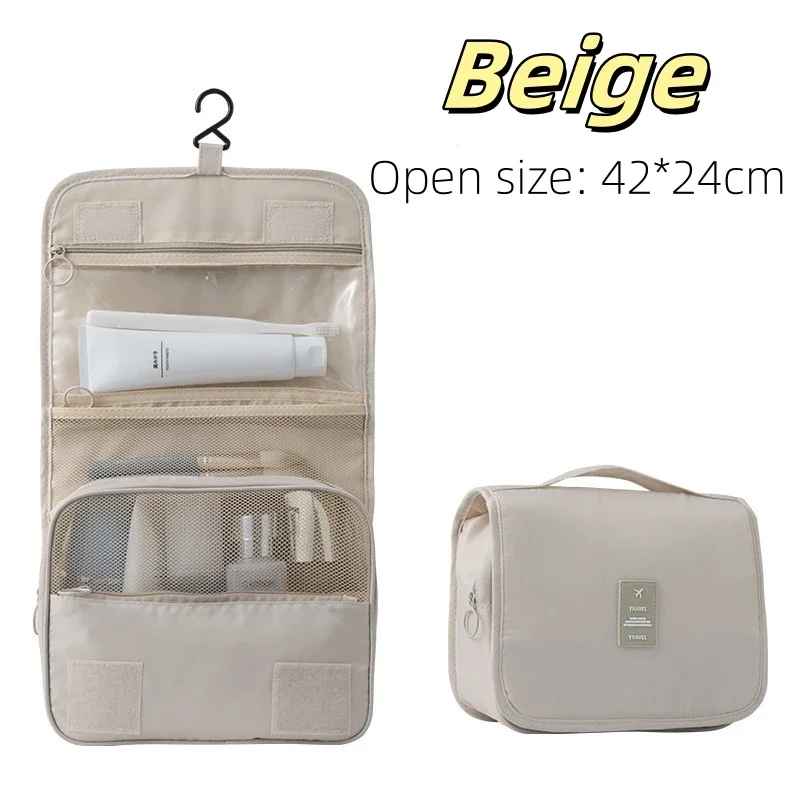 Waterproof Travel Makeup Bag – Hanging Toiletry Organizer with Storage Compartments-Makeup Bags-Blushia