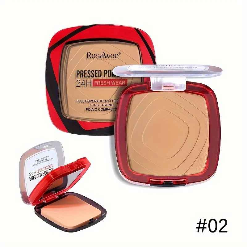 Matte Full Coverage Pressed Powder – 24H Weightless Finish with Puff-Face Powder-Blushia