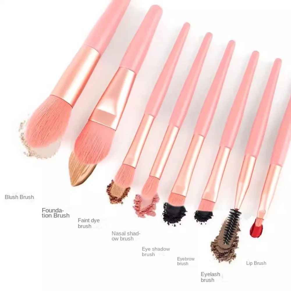 8-Piece Premium Makeup Brush Set – Soft Synthetic Foundation & Eyeshadow Brushes with Bag-Makeup Brushes-Blushia