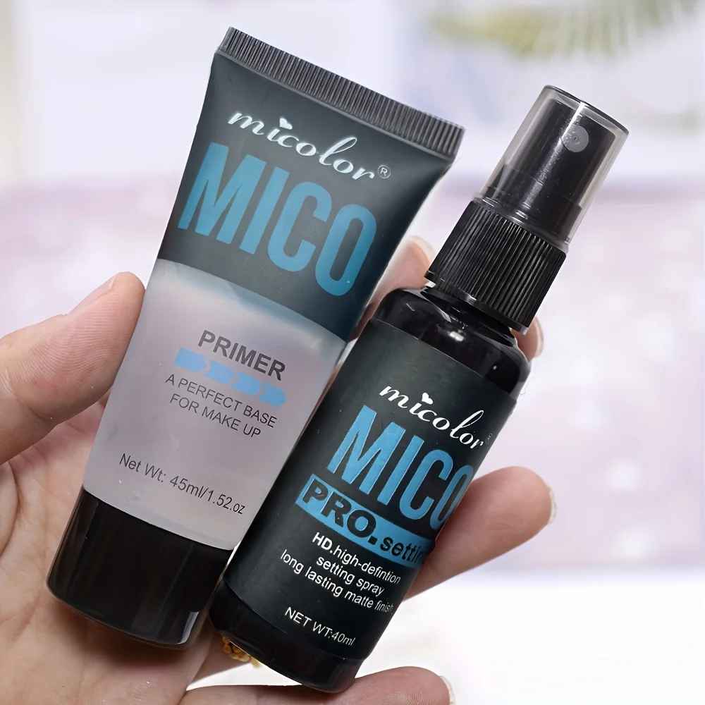 Makeup Primer & Setting Spray Set – Pore Blurring Long-Lasting Base & Finish-Primer & Setting Spray-Blushia