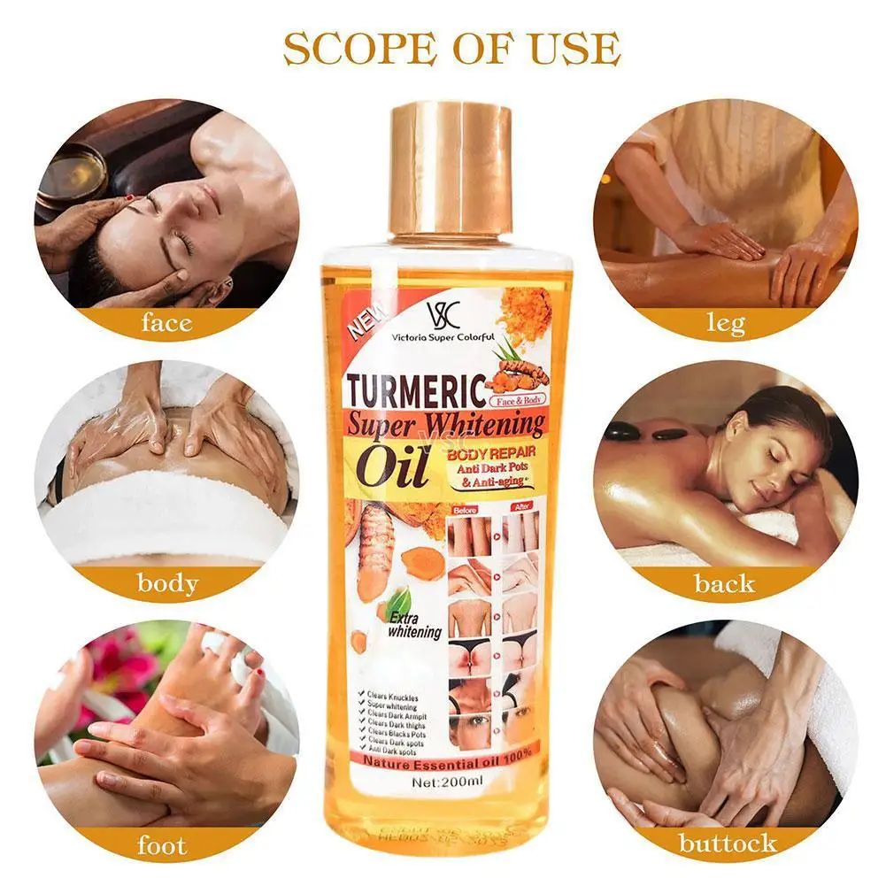Turmeric Essential Oil – Facial & Body Massage Moisturizing Skin Care 200ML-Facial Oil-Blushia