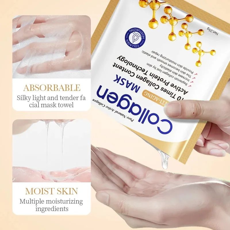 SADOER Collagen Face Mask – Firming, Moisturizing & Brightening (5/10/20/30PCS)-Face Mask-Blushia