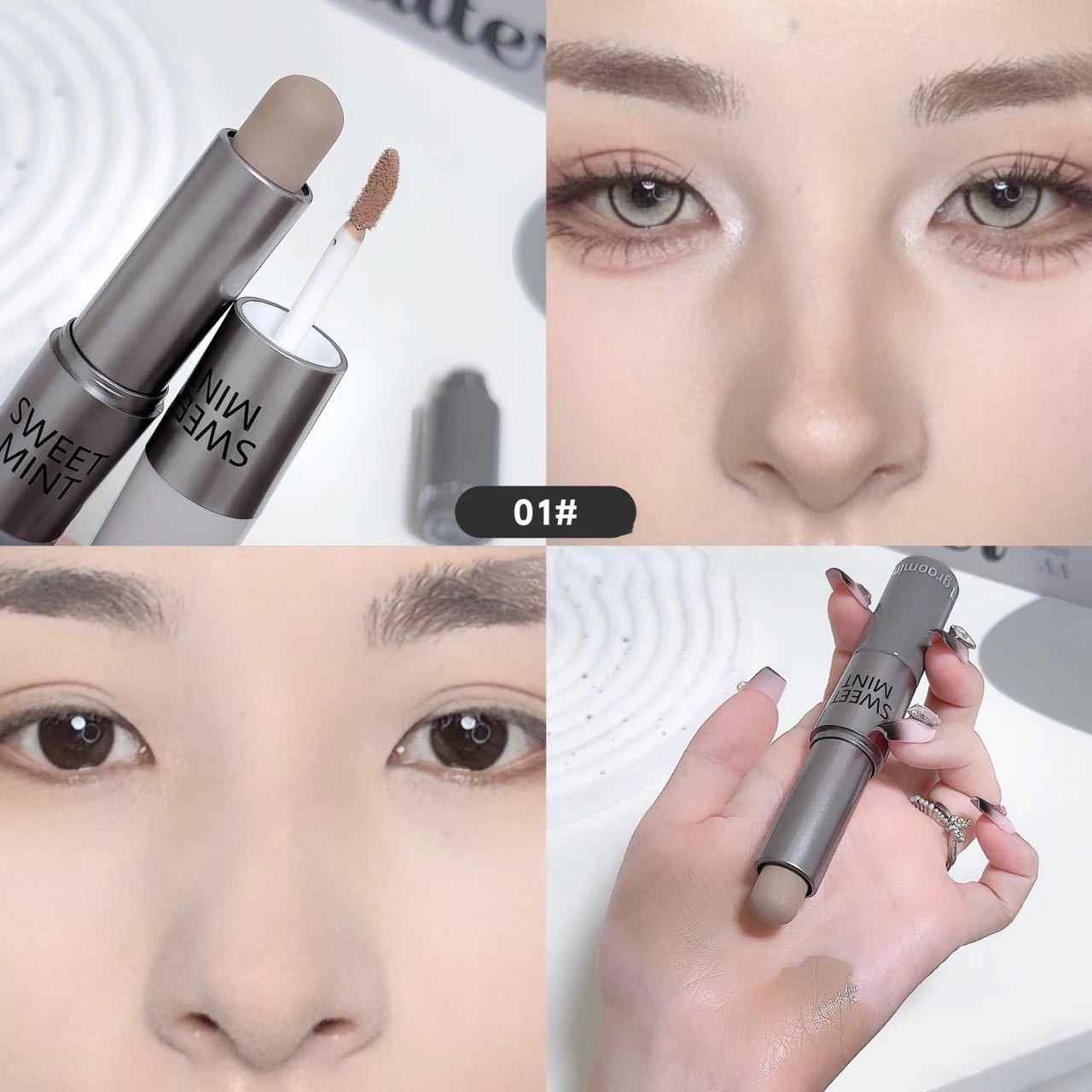 Moisturizing Matte Concealer Contour Stick Smooth Lasting 3D Nose Shadow Waterproof Face Highlight Brighten Contour Makeup-Contouring-Blushia