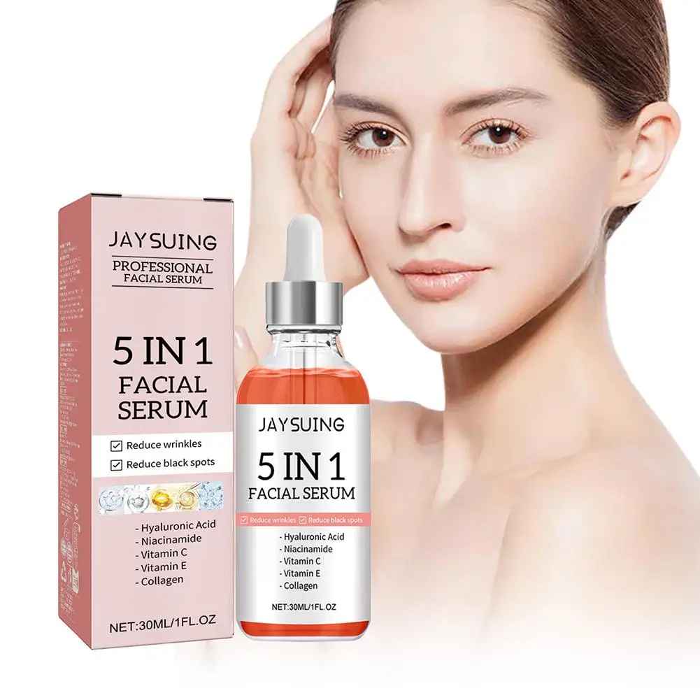 5-in-1 Vitamin C Face Serum – Hyaluronic Acid Firming & Pore Minimizing Care-Face Serum-Blushia