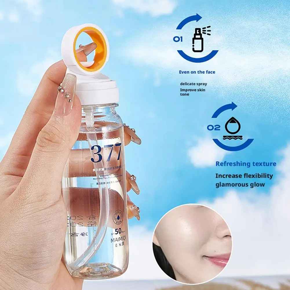 377 Sunscreen Spray SPF50+ Anti-aging Anti Wrinkle Moisturizing Whitening Sunscreen Spray Facial Body Neck Skin Care Spray-Sun Protection-Blushia