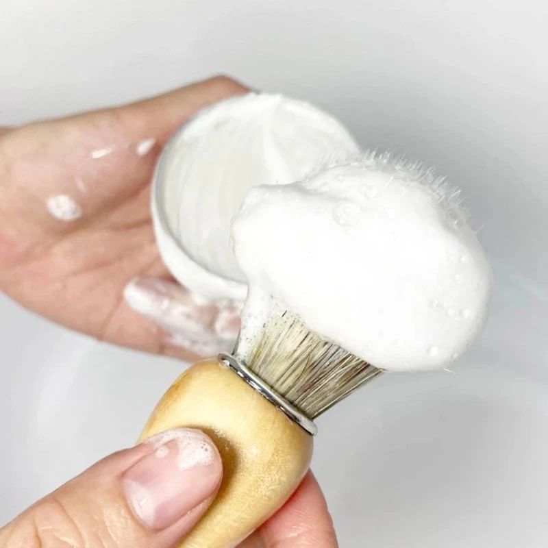 Household 60g Aluminum Box Solid Foaming Shaving Cream Mint Flavor Cotton Soft Foam Beard Softening Hair Removal Shaving Soap-Shaving-Blushia