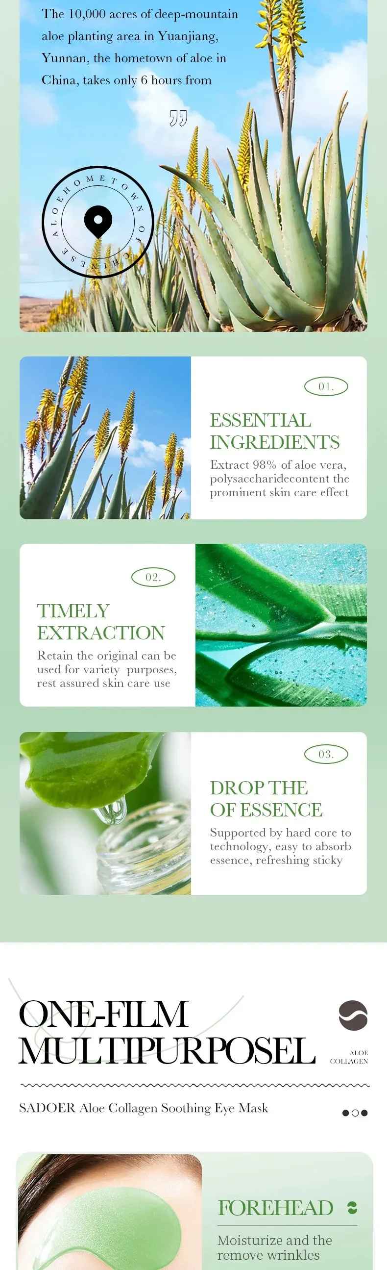 60PCS Aloe Vera Collagen Eye Mask – Anti-Dark Circles & Wrinkle Care-Eye Mask-Blushia