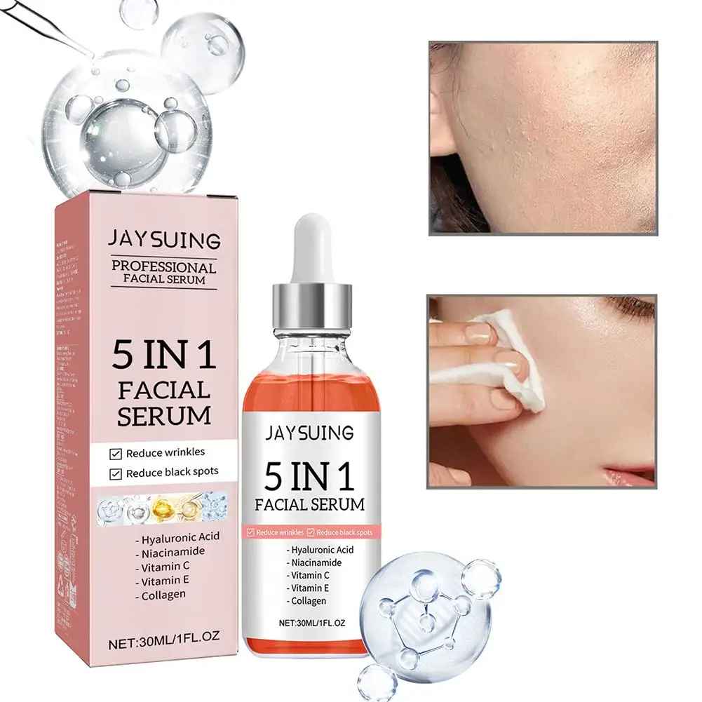 5-in-1 Vitamin C Face Serum – Hyaluronic Acid Firming & Pore Minimizing Care-Face Serum-Blushia