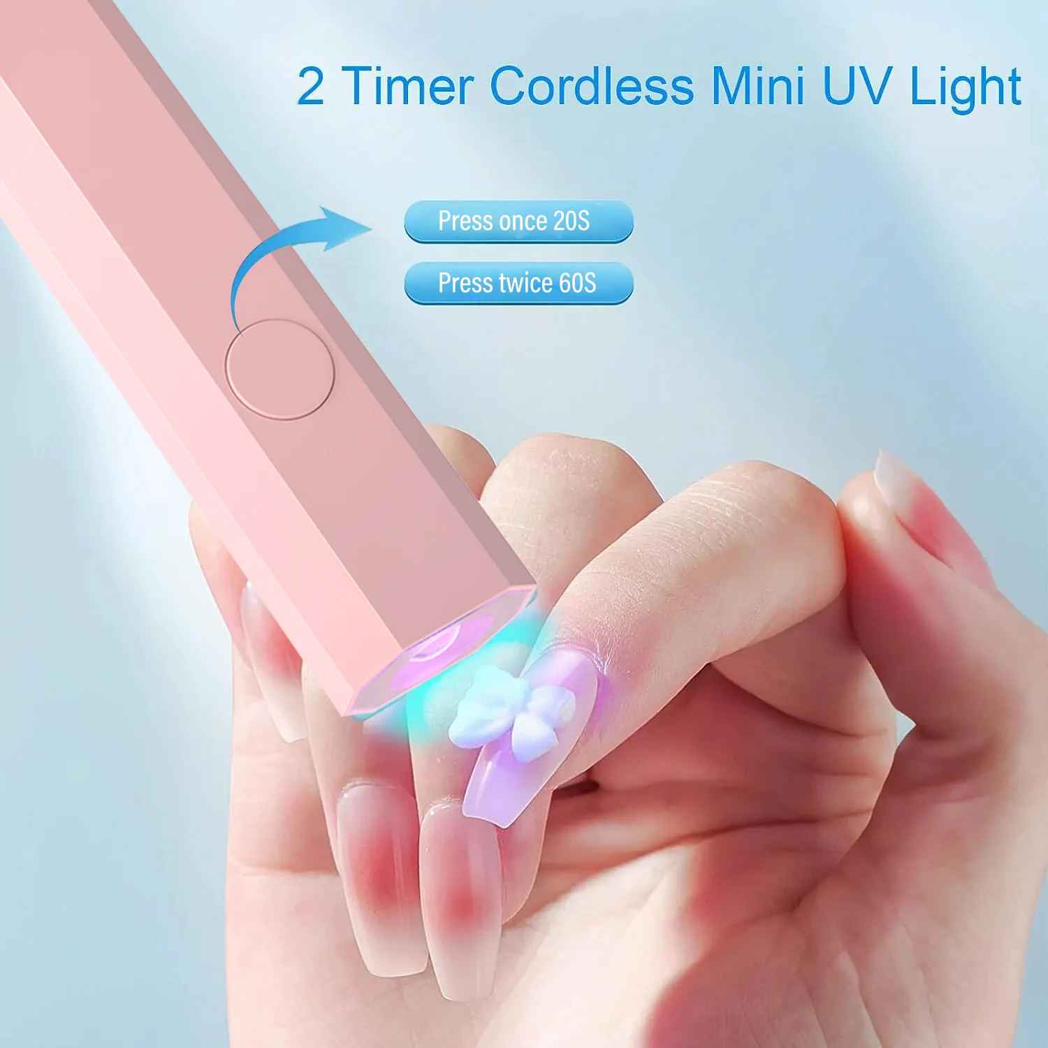Portable UV LED Nail Lamp – Handheld Gel Polish Nail Dryer & Curing Lamp-Hand & Foot Accessories-Blushia