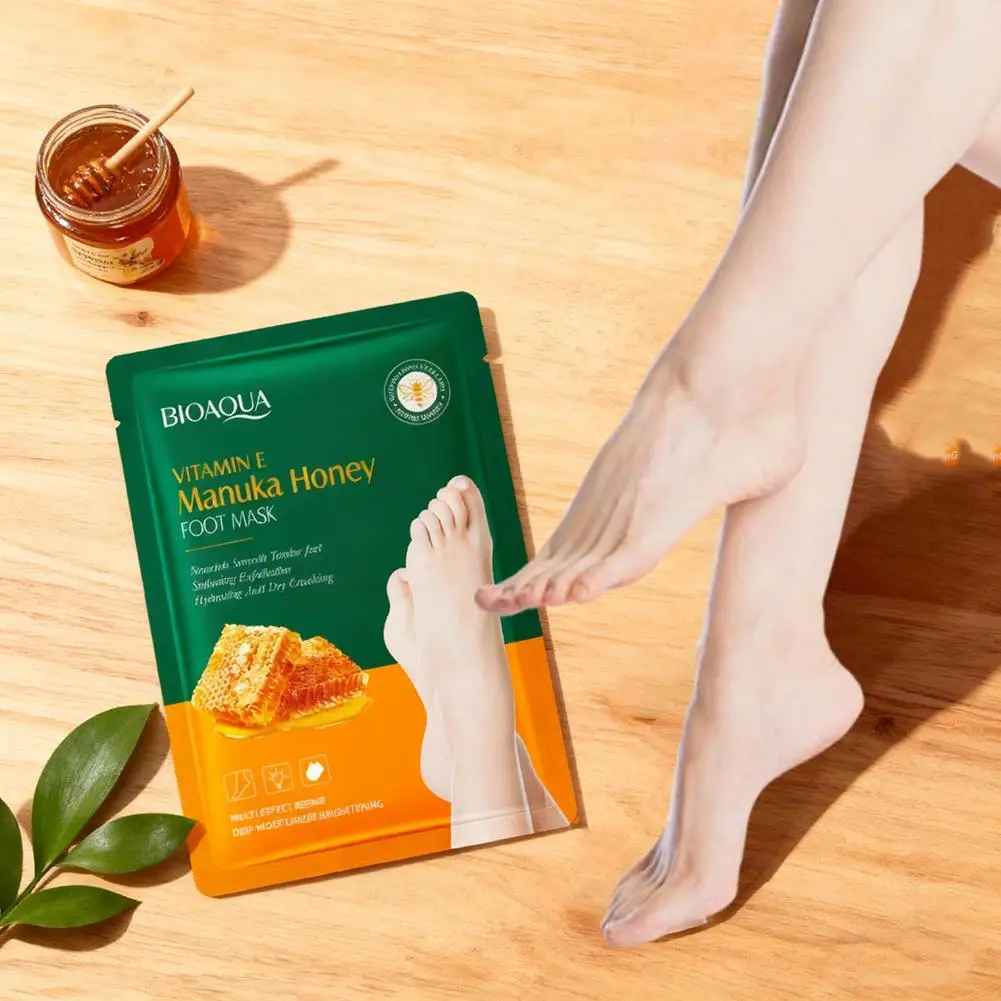 5 Pairs BIOAQUA Vitamin E & Manuka Honey Foot Mask – Moisturizing & Exfoliating Care-Foot Mask-Blushia