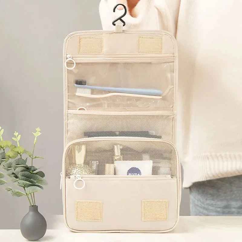 Waterproof Travel Makeup Bag – Hanging Toiletry Organizer with Storage Compartments-Makeup Bags-Blushia