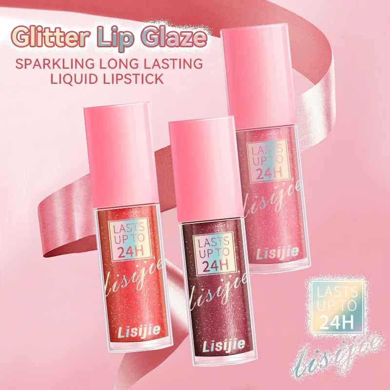 Diamond Glitter Lip Gloss – Waterproof Long-Lasting Sparkling Liquid Lipstick-Glitter Lip Gloss-Blushia