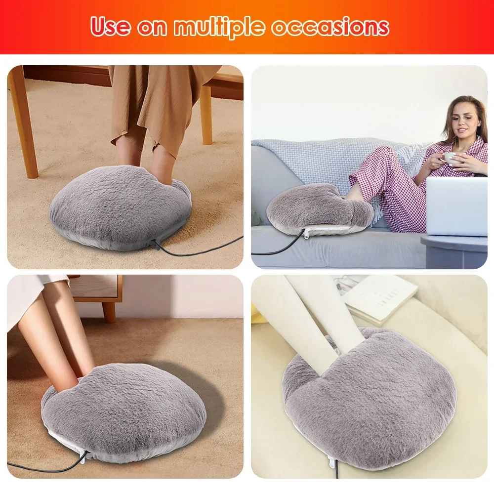 Electric Foot Warmer – Soft Velvet Heating Pad for Winter Home Use-Foot Heater for Relaxation-Blushia