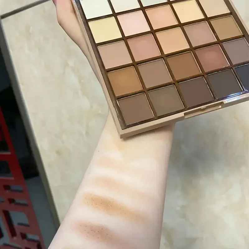 25-Color Eyeshadow Palette – Matte & Shimmer Brown Nude Shades-Eyeshadow-Blushia