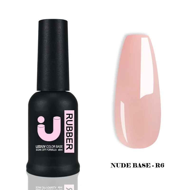Nude Rubber Base Gel Polish Semi-permanent Nail Polish UV Varnish Manicure Natural Nail Base Coat 7 Colors Basis Gellac-Gel Nails-Blushia