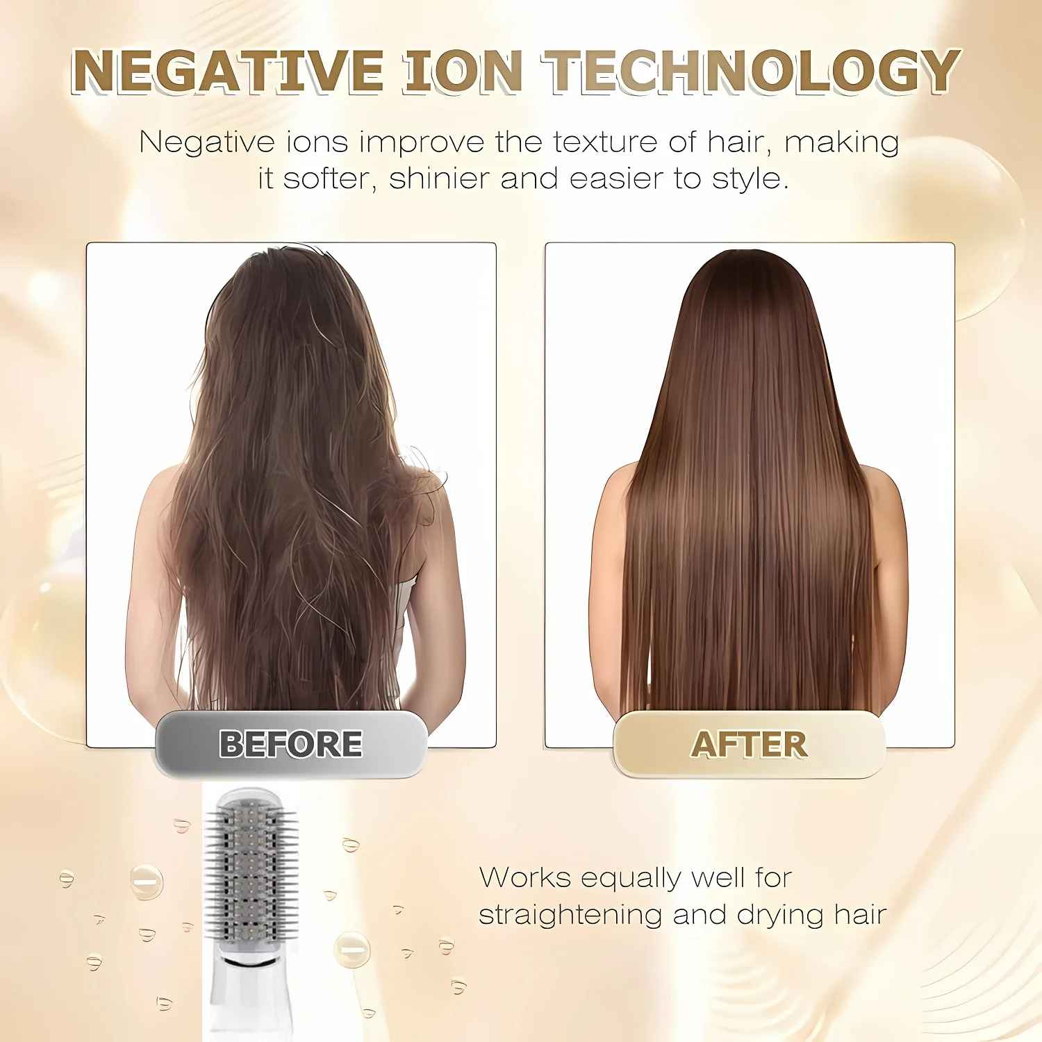 5-in-1 Hot Air Hair Styler Dryer Brush – Curling, Straightening & Volumising Hair Styling Tool-Hair Dryer, Curler, & Straightener-Blushia