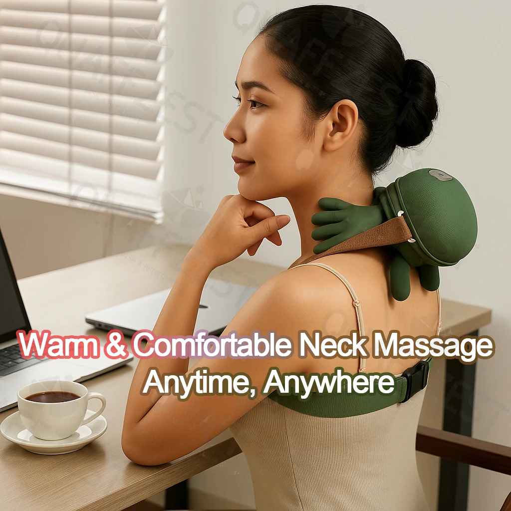 N7 Electric Neck & Shoulder Massager – Wireless Back & Shoulder Kneading Pain Relief-Body Care Devices-Blushia