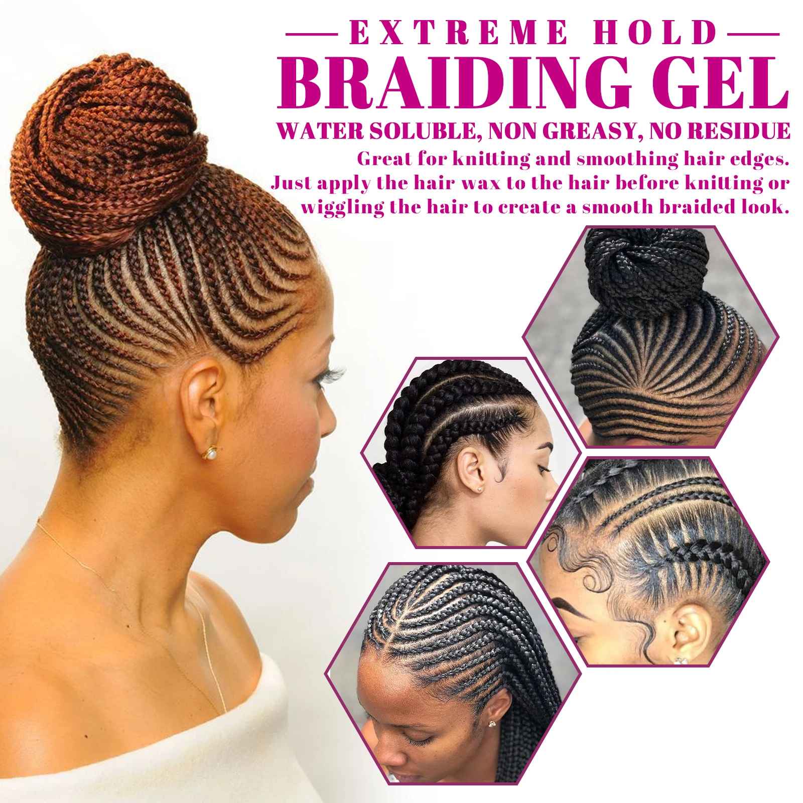 Jaysuing Extreme Hold Styling Braiding Gel Wax Carbomer Long Lasting Strong Hold-Hair Styling-Blushia