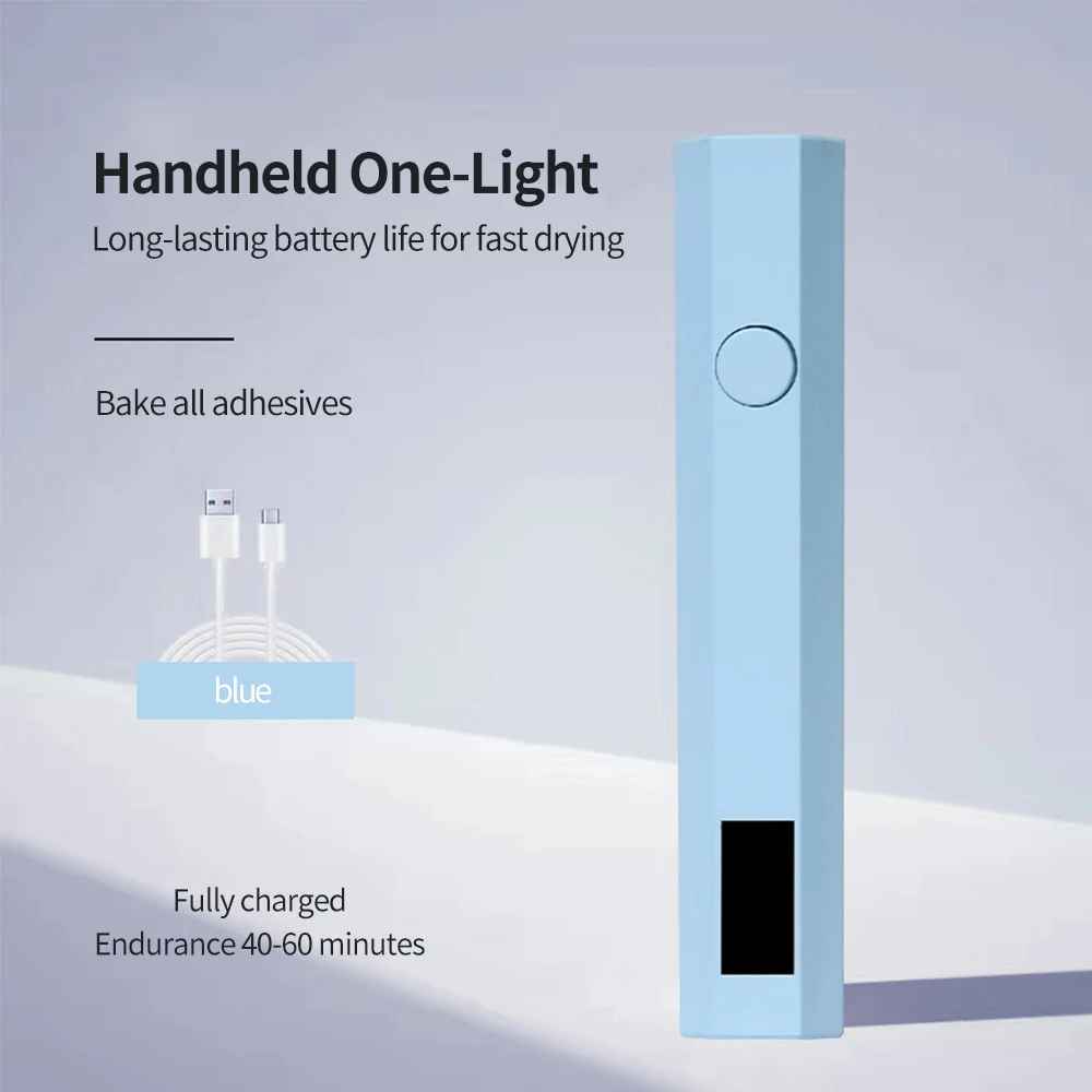 Portable UV LED Nail Lamp – Handheld Gel Polish Nail Dryer & Curing Lamp-Hand & Foot Accessories-Blushia