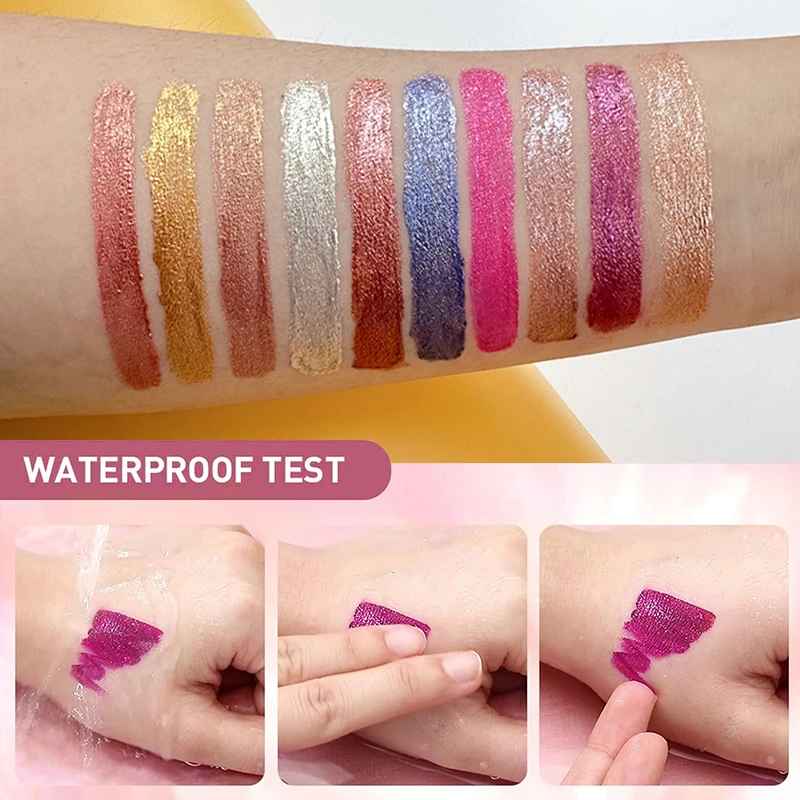 Glitter Liquid Lipstick – Shimmer Pearlescent Waterproof Long-Lasting Gloss-Glitter Lip Gloss-Blushia
