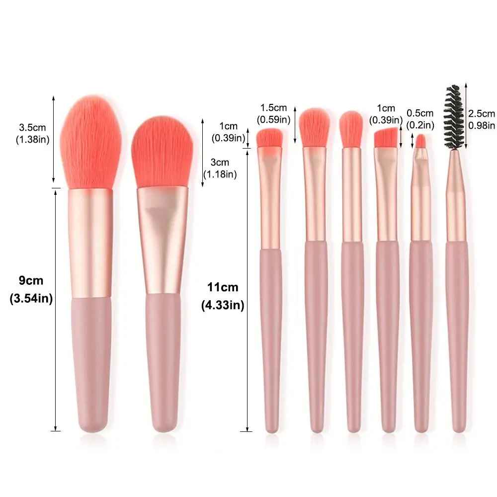 8-Piece Premium Makeup Brush Set – Soft Synthetic Foundation & Eyeshadow Brushes with Bag-Makeup Brushes-Blushia