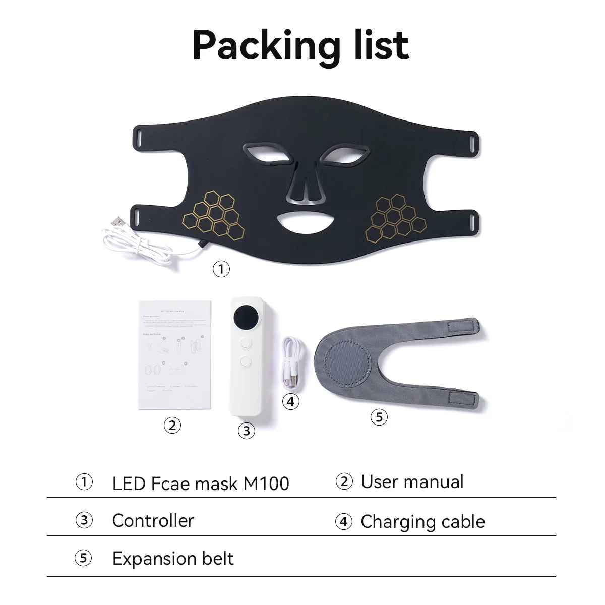 Rechargeable LED Face & Neck Mask – Red Light Therapy & Infrared Skin Rejuvenation Device for Anti-Ageing & Glowing Skin-Face & Neck Mask Device-Blushia
