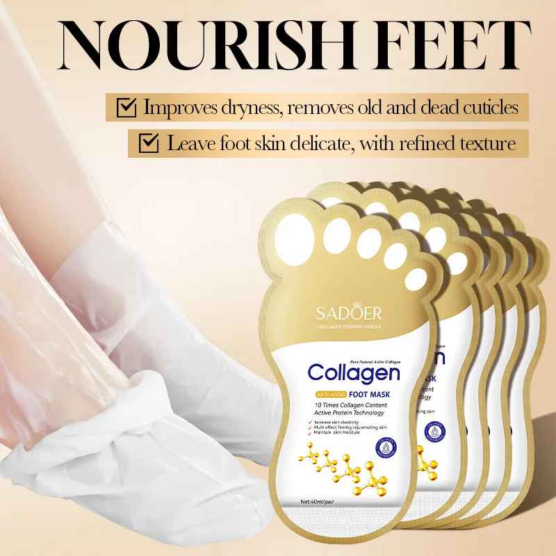 5 Pairs SADOER Collagen Foot Masks – Moisturizing, Exfoliating & Anti-Wrinkle-Foot Mask-Blushia