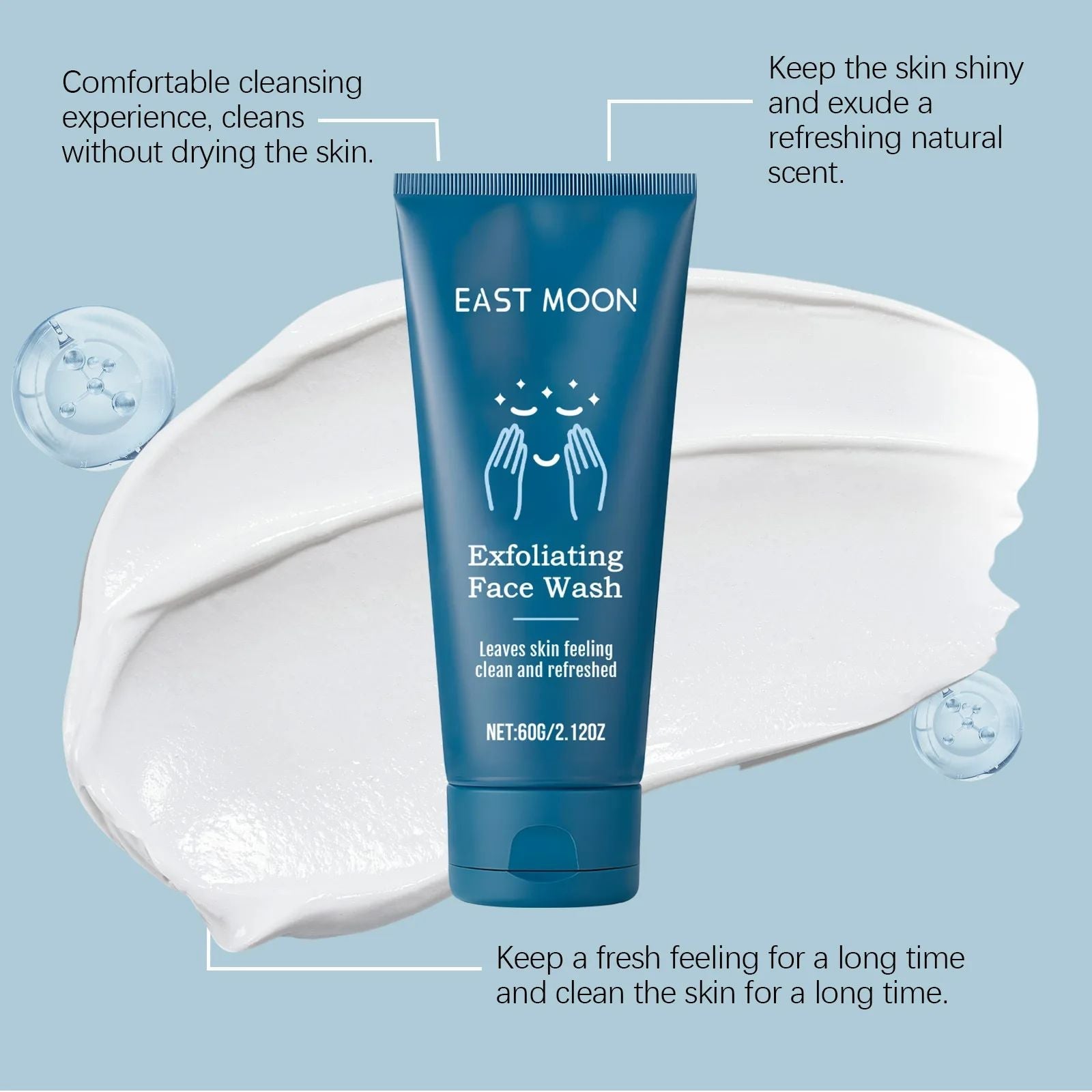 Eucalyptus Mint Men Face Cleanser – Deep Pore Oil Control Refreshing Wash-Face Wash-Blushia