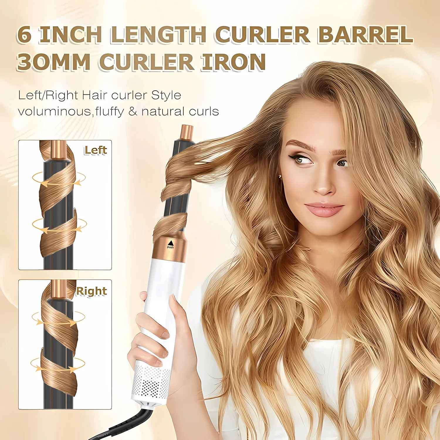 5-in-1 Hot Air Hair Styler Dryer Brush – Curling, Straightening & Volumising Hair Styling Tool-Hair Dryer, Curler, & Straightener-Blushia