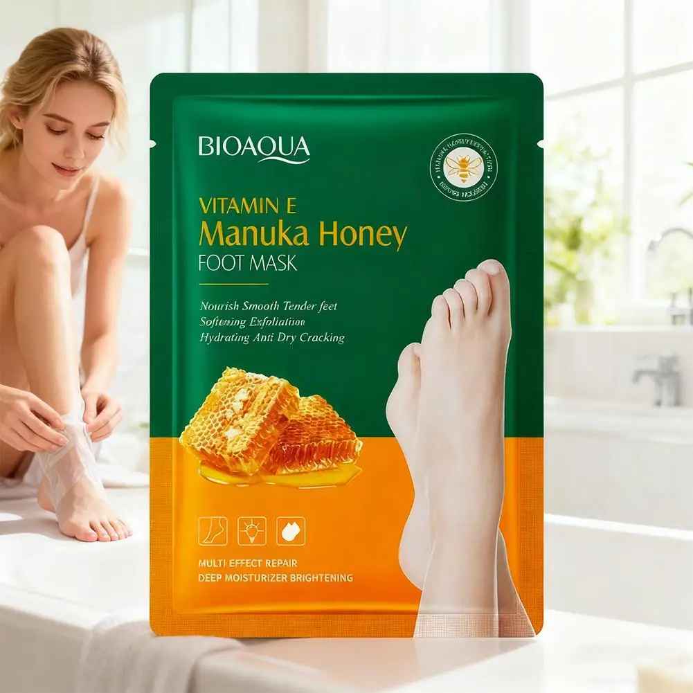 5 Pairs BIOAQUA Vitamin E & Manuka Honey Foot Mask – Moisturizing & Exfoliating Care-Foot Mask-Blushia