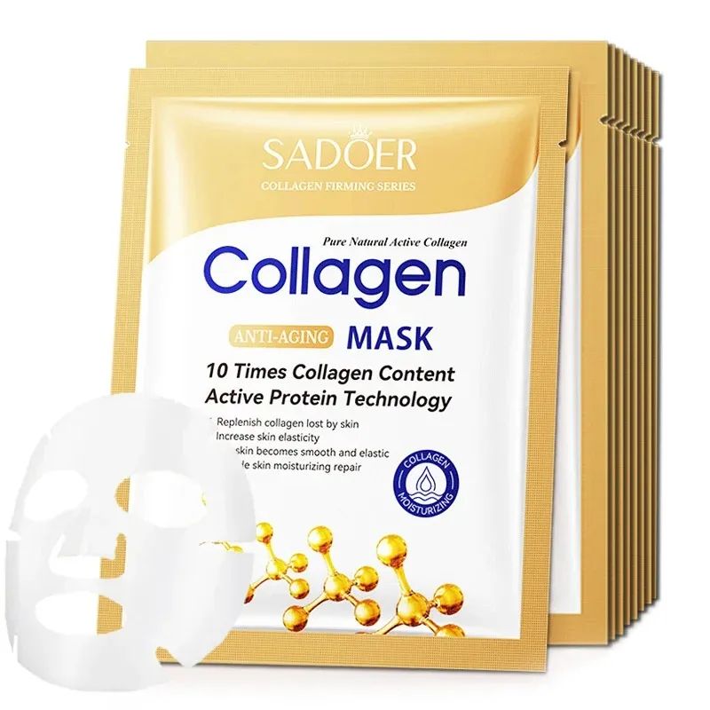 SADOER Collagen Face Mask – Firming, Moisturizing & Brightening (5/10/20/30PCS)-Face Mask-Blushia