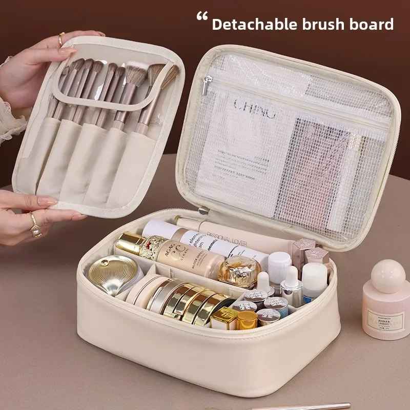 Large Capacity Travel Makeup Bag – Portable Cosmetic & Toiletry Organizer-Makeup Bags-Blushia