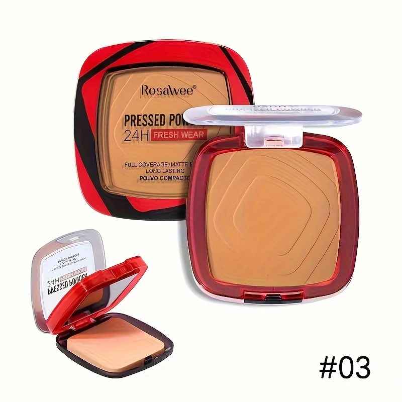 Matte Full Coverage Pressed Powder – 24H Weightless Finish with Puff-Face Powder-Blushia