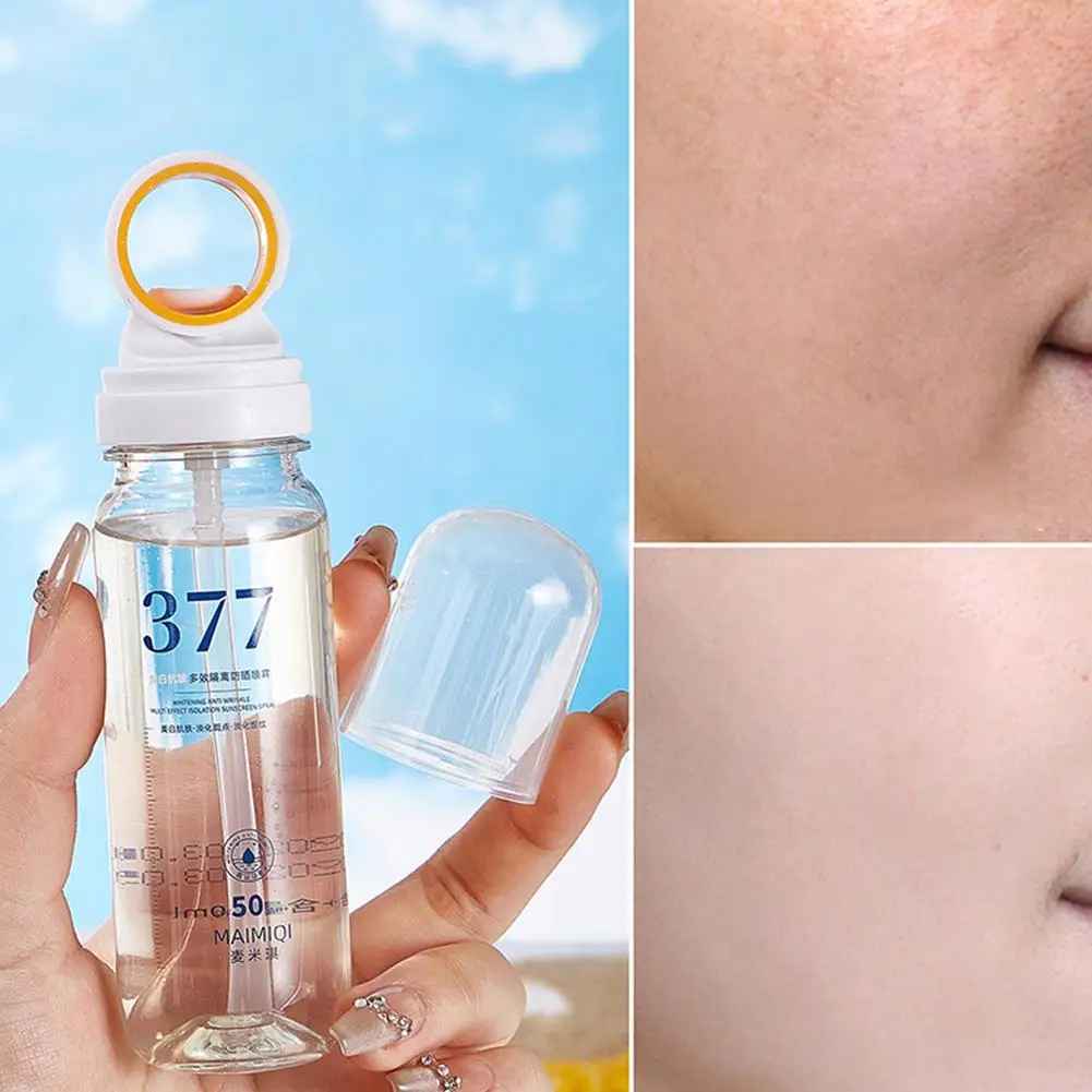 377 Sunscreen Spray SPF50+ Anti-aging Anti Wrinkle Moisturizing Whitening Sunscreen Spray Facial Body Neck Skin Care Spray-Sun Protection-Blushia