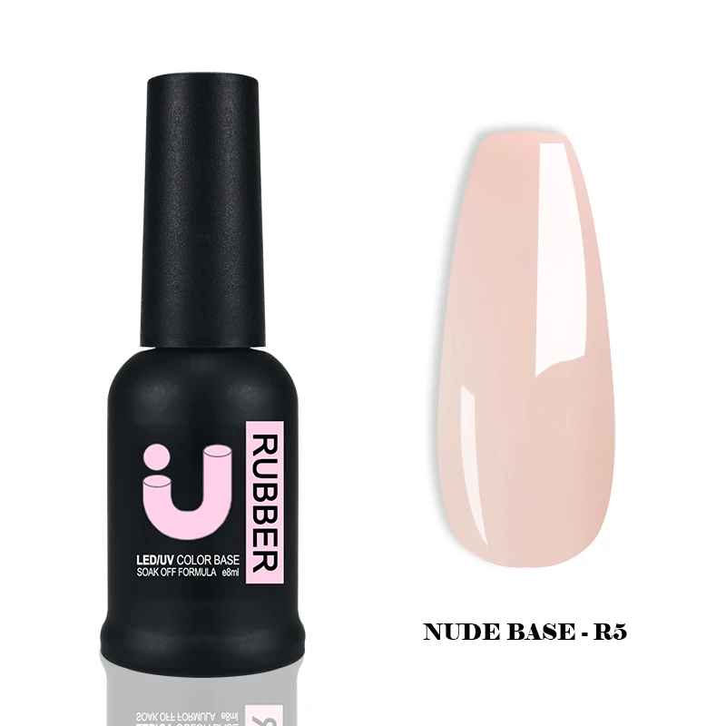 Nude Rubber Base Gel Polish Semi-permanent Nail Polish UV Varnish Manicure Natural Nail Base Coat 7 Colors Basis Gellac-Gel Nails-Blushia