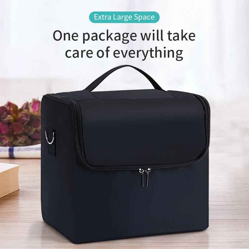 Large 4-Tier Makeup Train Case – Travel Cosmetic & Nail Organizer Box-Makeup Bags-Blushia