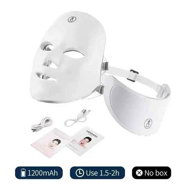 7 Colour LED Face & Neck Mask – Red Light Therapy for Skin Tightening & Anti-Ageing-Face & Neck Mask Device-Blushia