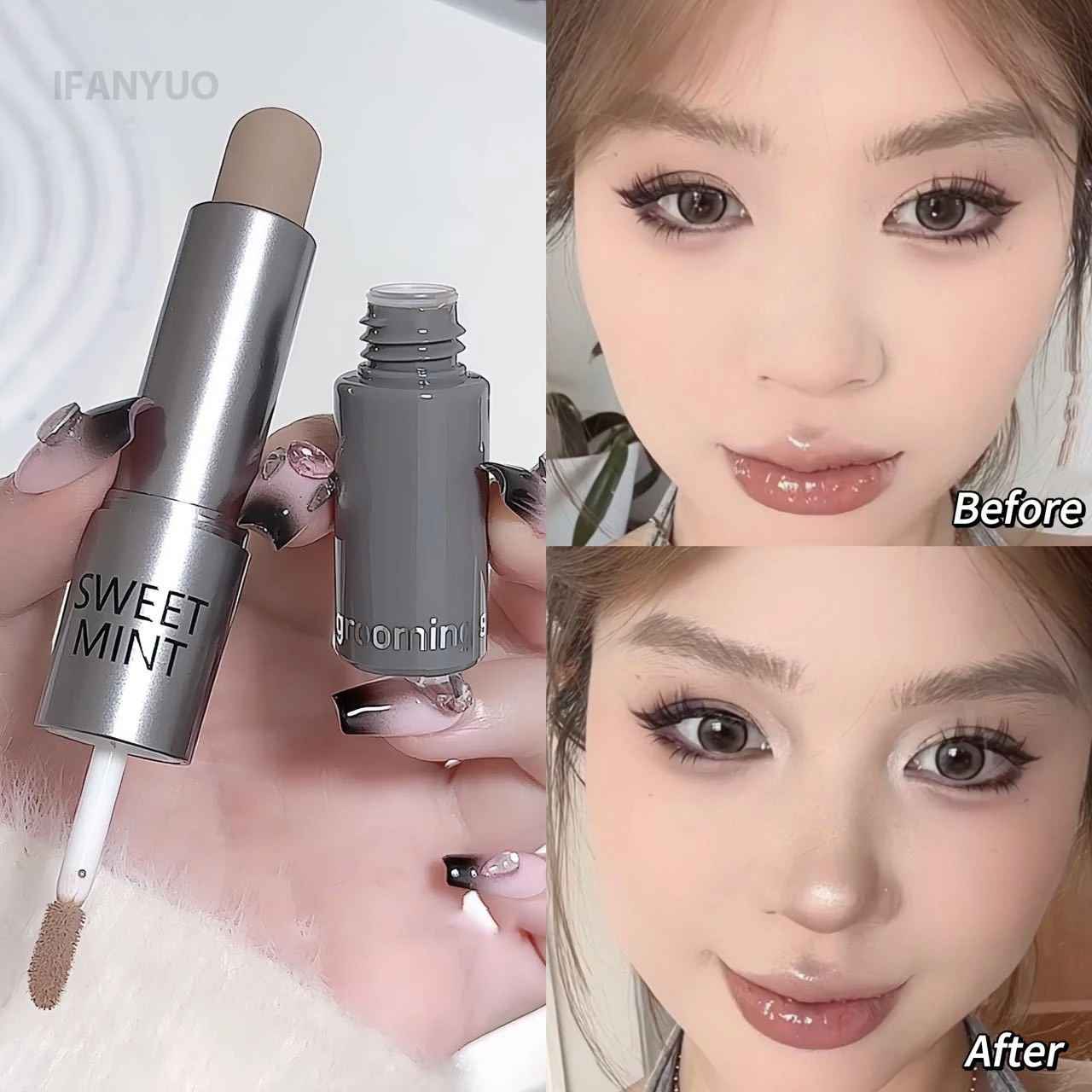 Moisturizing Matte Concealer Contour Stick Smooth Lasting 3D Nose Shadow Waterproof Face Highlight Brighten Contour Makeup-Contouring-Blushia