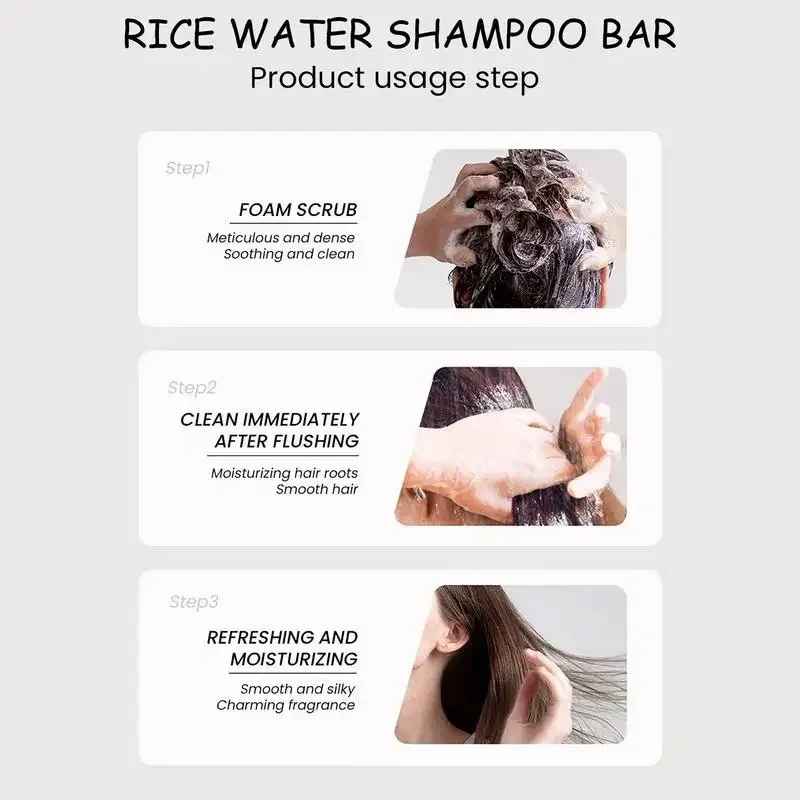 Organic Rice Shampoo Soap Bar – Nourishing & Hair Growth Conditioning-Shampoo Soap-Blushia