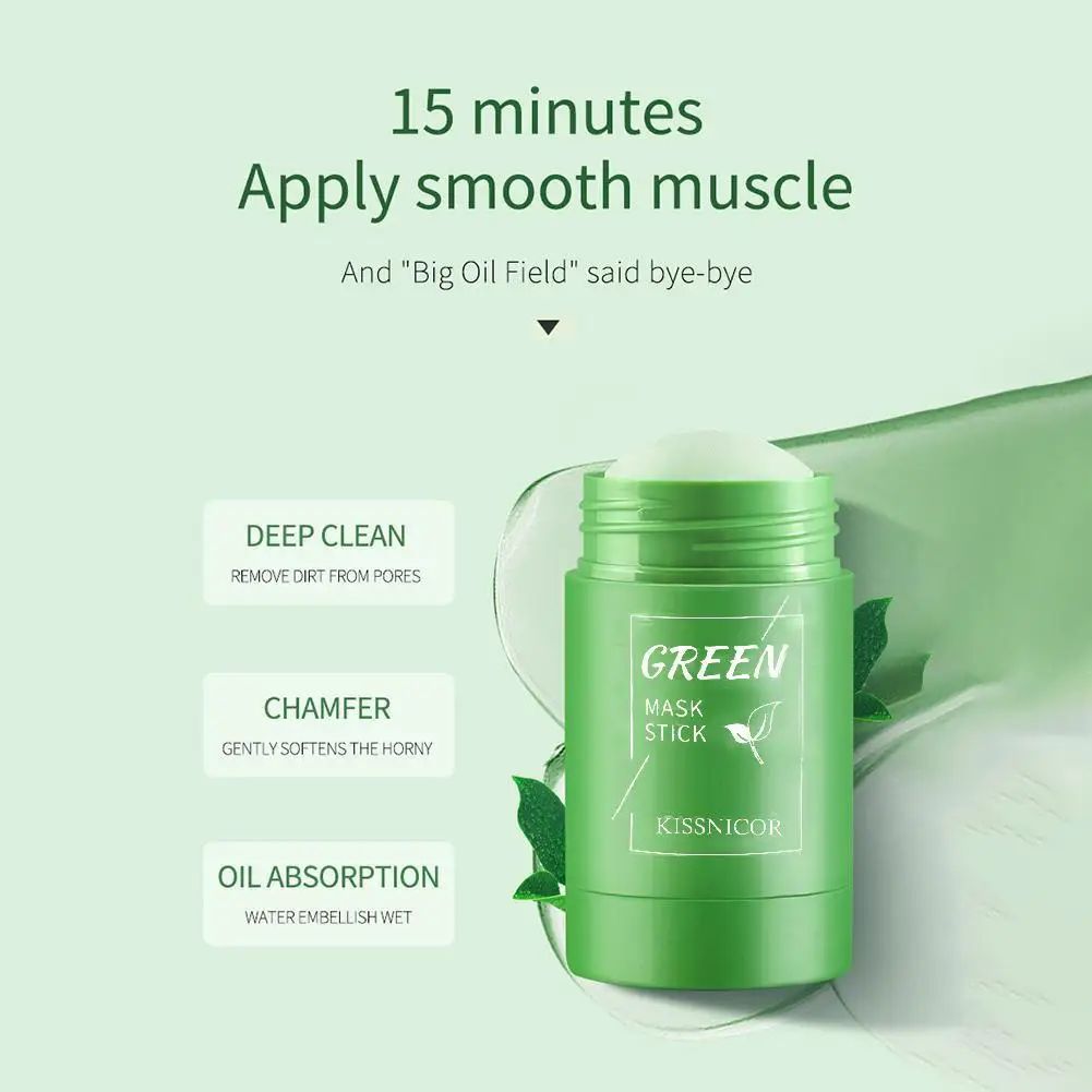 Green Tea Face Cleanse Stick Mask 40g – Deep Pore & Blackhead Remover-Blackhead Remover-Blushia